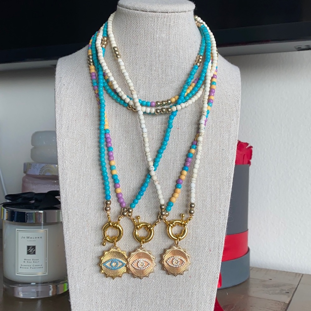 Beaded Evil Eye Necklace